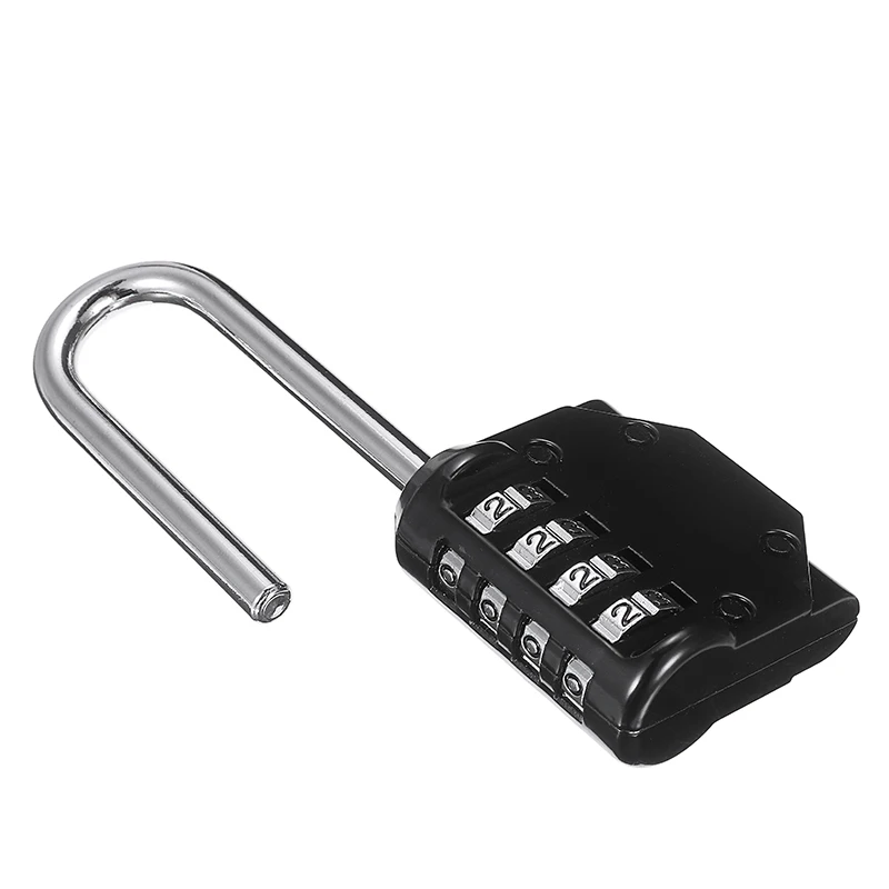 4 Digit Lock Padlock Durable Waterproof Long Shackle Number Locks For Door Suitcase Bag Package Cabinet | Обустройство дома