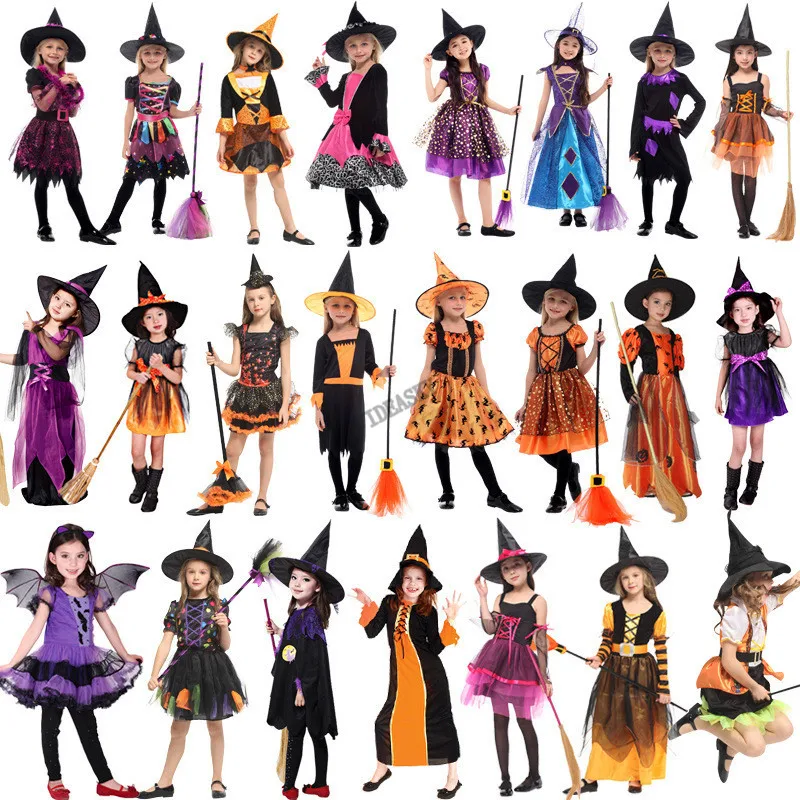 Детские костюмы на Хэллоуин страшная ведьма вампир маскарадный костюм для