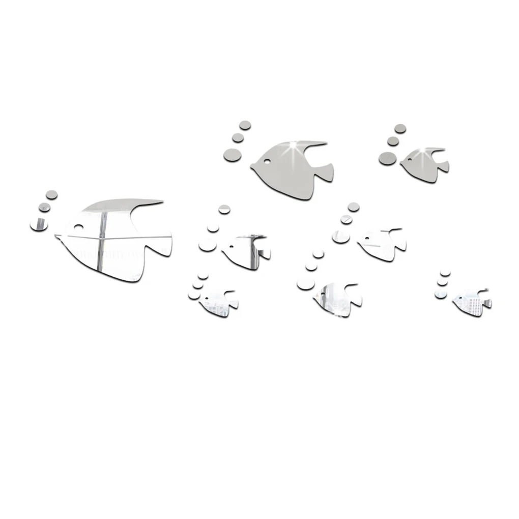

Bubble Fish Wall Stickers Marine Fish Mirror Stickers Acrylic Mirror Self-adhesive Children's Room Kindergarten Home Decoration