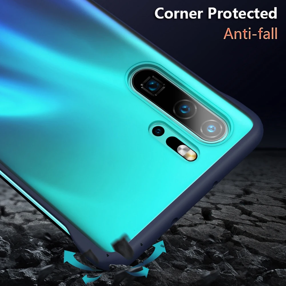 Матовый Бескаркасный чехол для телефона с кольцевым захватом Huawei P20 30 Mate