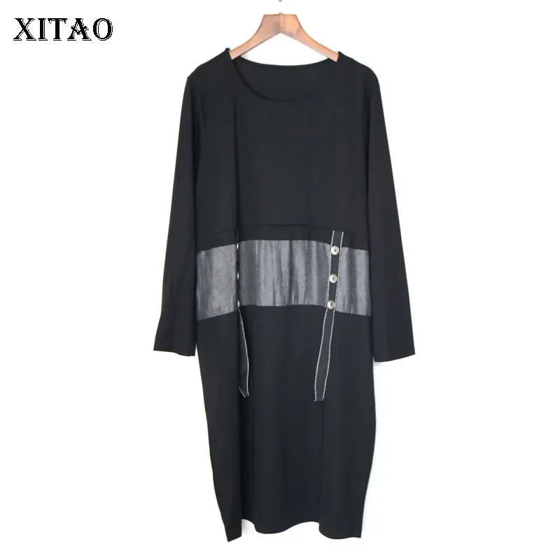 XITAO/винтажное платье в стиле пэчворк хит продаж женская одежда 2019 СВОБОДНЫЙ