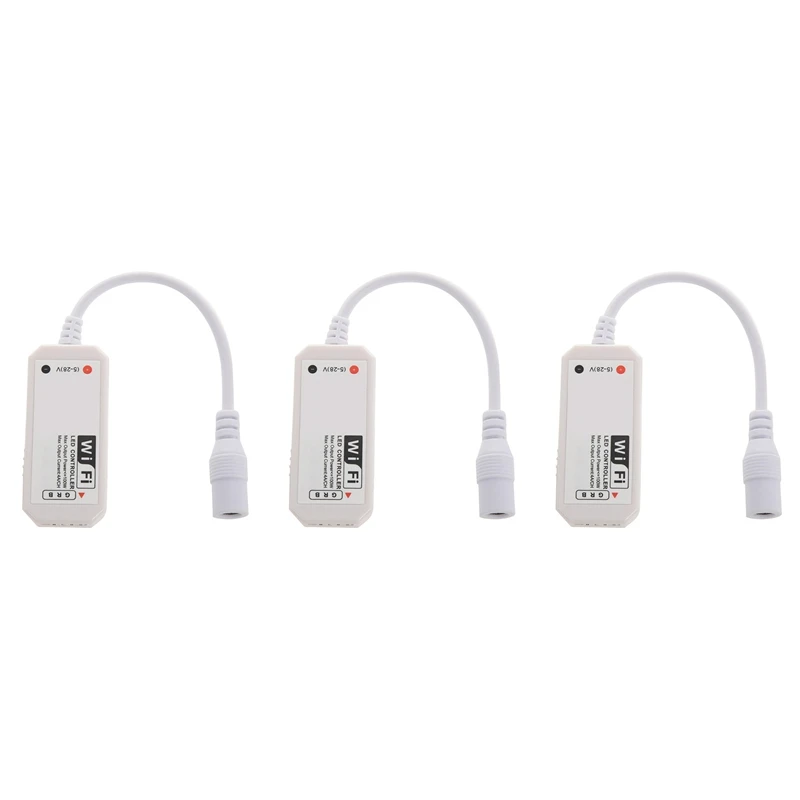 

3X LED Wifi Remote Controller Works With Alexa/Google Home Voice Control For 5050/3528 RGB LED Strip Lights Change