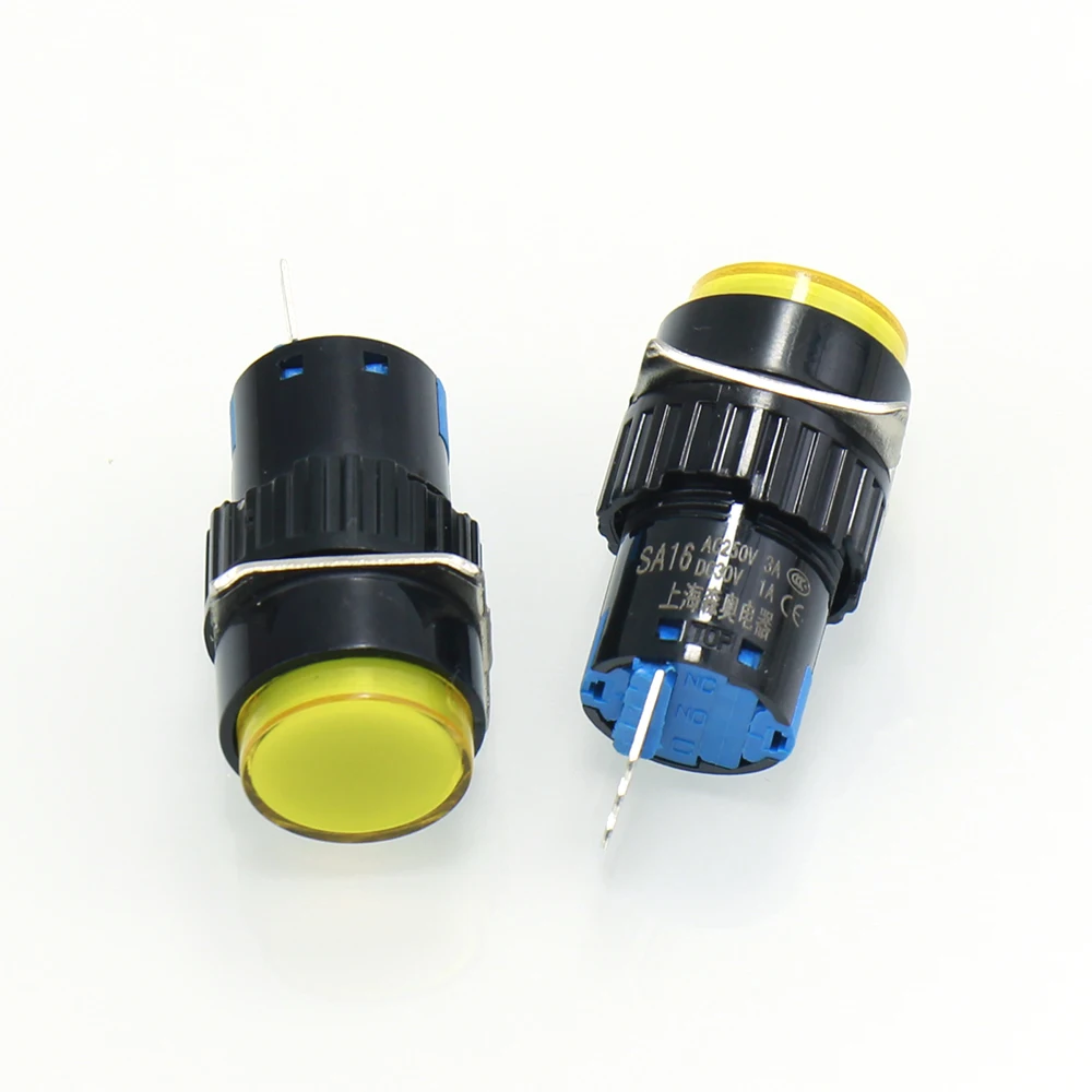 

16mm Circular plastic button with instantaneous automatic reset without lock Micro power switch Without indicator light