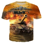 Модная мужская футболка YX GIRL, популярные футболки с принтом игры World Of Tanks, летняя уличная одежда, повседневная футболка, Прямая поставка
