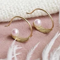 2021 new pearl ear hook earrings settings s925 sterling silver metal diy handmade making accessories jewelry findings