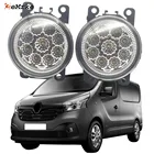 Пара светодиодных противотуманных фар для автостайлинга, 9 светодиодный т., противотуманные фары в сборе для Renault Trafic 3 X82 2015 2016 2017 2018 2019 2020 H11