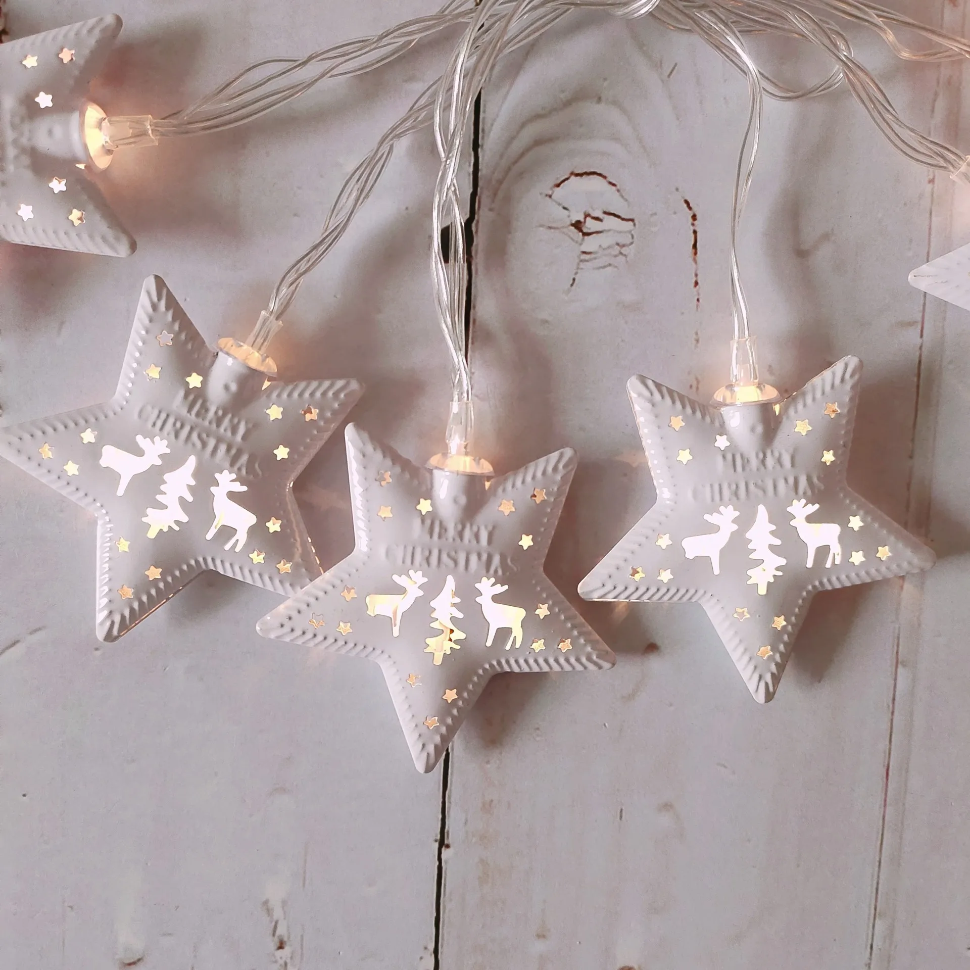 

Led five pointed star lamp string sky star string Festival party decoration small colored lamp