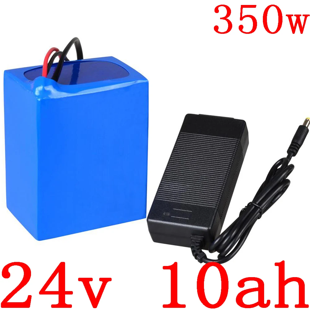 24V 250W 350W eBike Scooter Battery 7S 24V 10AH 12AH 13AH 15Ah electric bike lithium battery with 15A BMS and 29.4V 2A charger