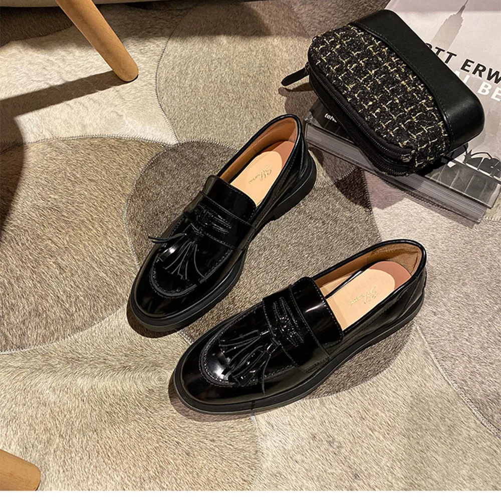 Мужские кожаные туфли синие или красные лоферы в британском стиле Повседневная