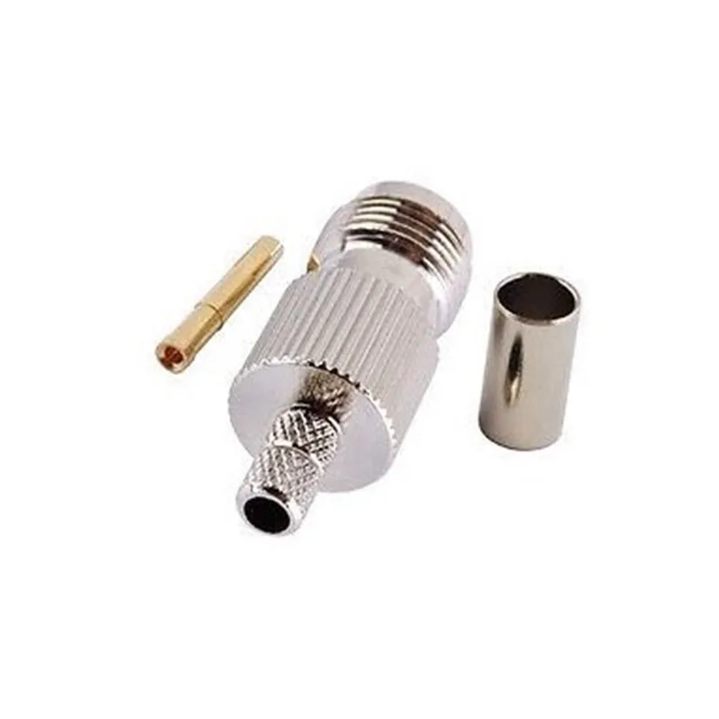 

2pcs Copper TNC Female Jack Crimp For RG58 RG142 Cable RF Connector