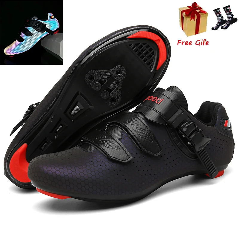 2021 New Sale Sapatilha Ciclismo  Bike Cycling Shoes Men Women Self-Locking Luminous  SneakersSpeed Flat Sneaker Racing  Bicycle