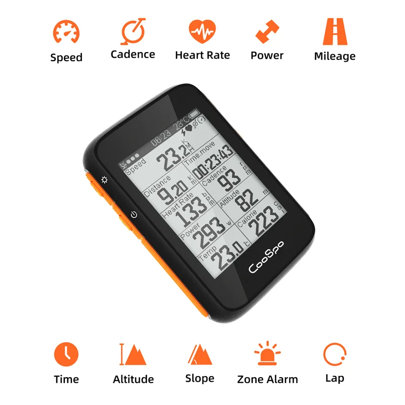 Велосипедный компьютер CooSpo беспроводной GPS спидометр одометр экран 2 4 дюйма с BLE5.0