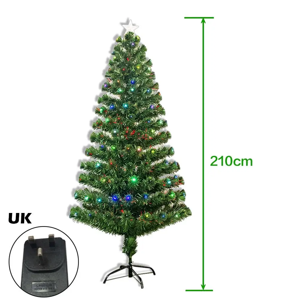 Рождественское украшение цветная оптическая волоконная лампа зеленая