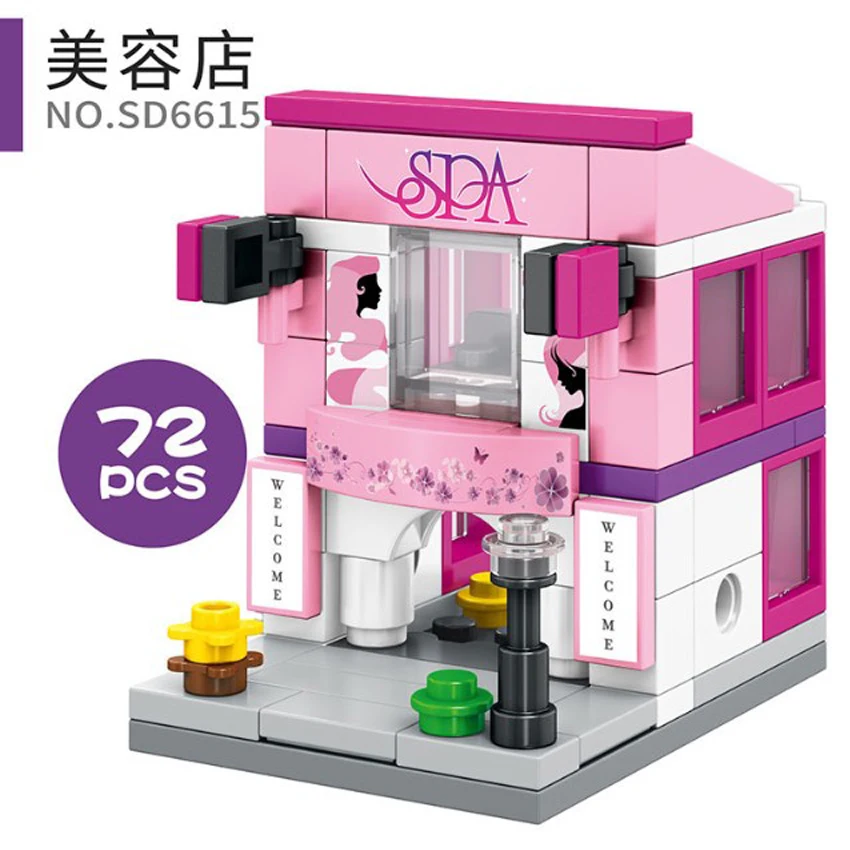 Городской детский мини улиц города строительные блоки сборка &quotсделай сам&quot 3D