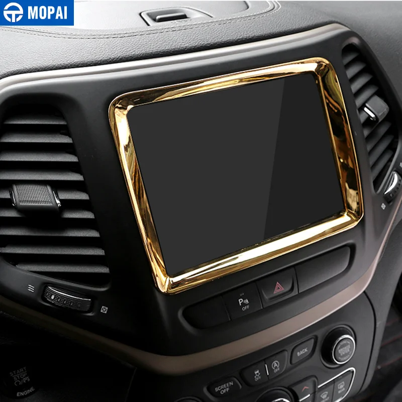 Автомобильная навигация MOPAI ABS декоративная рамка наклейки для Jeep Cherokee 2014
