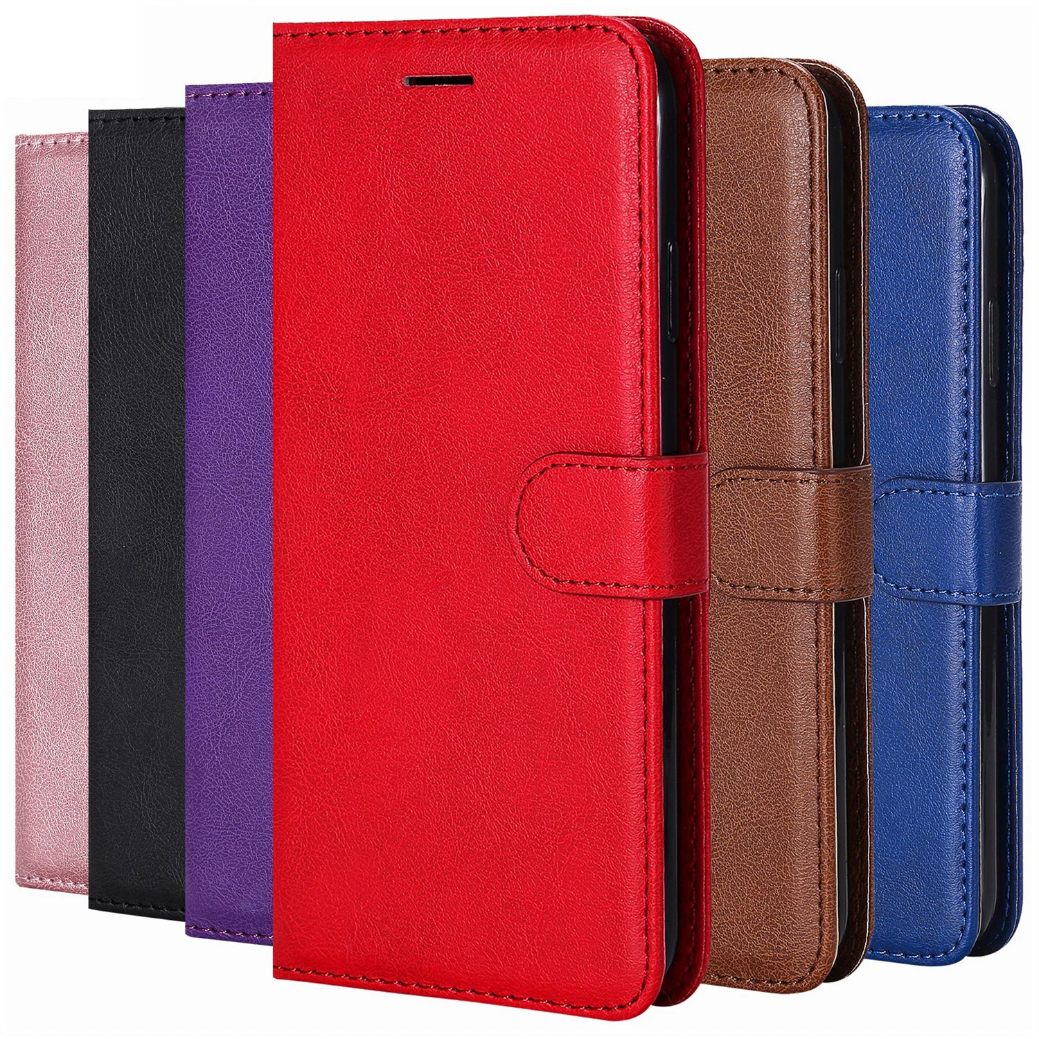 

Luxury Leather Wallet Case For iPhone 12 Mini 11 Pro X XS Max XR 6 6S 7 8 Plus 5S SE 2020 Holder Card Slots Flip Cover Stand Bag