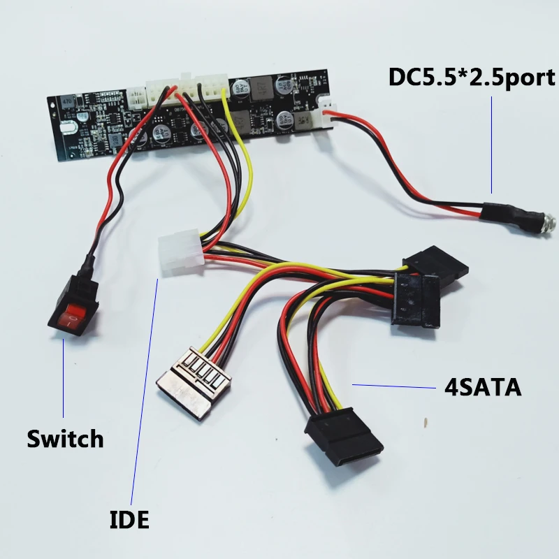 DIY Hard Disk Expansion Bracket - HDD 3.5 NAS 4 Disk External Racks - Power Supply Support - Transparent Acrylic Rack image 5