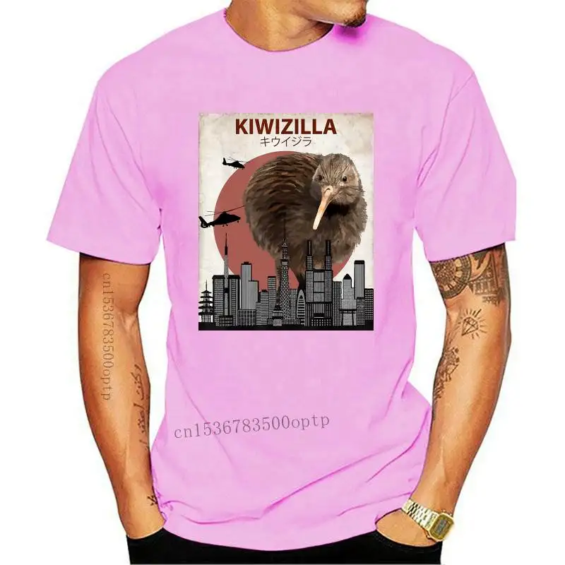 

Новинка, Лидер продаж, модная забавная футболка Kiwizilla из 100% хлопка с принтом Kiwi, Подарочная футболка для влюбленных из Зеландии, 2021