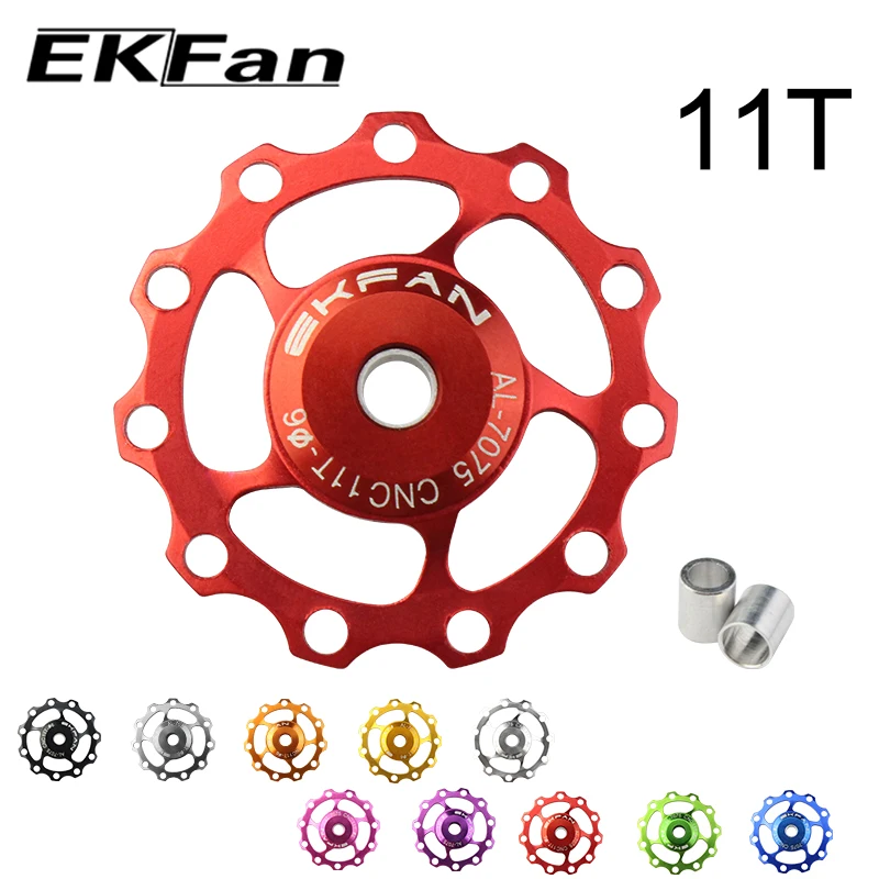 EKFan 11T Алюминиевый сплав MTB велосипедный задний переключатель шкив для катания на