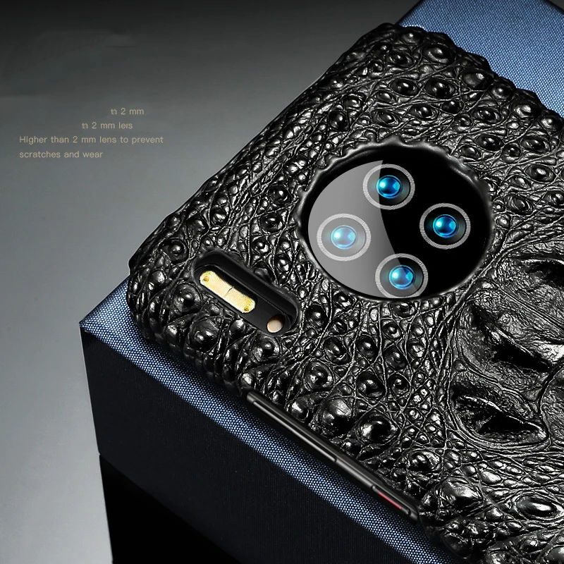 Чехол из натуральной кожи с крокодиловым узором для телефона Huawei nova 5T Mate 20 30 40 pro