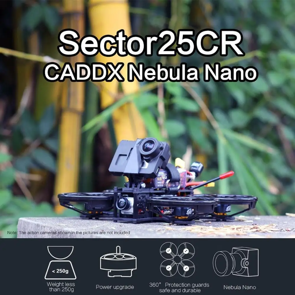 

HGLRC Sector25CR HD Цифровая версия F722 Mini BLHELIS 28A Caddx Nebula Nano AEOLUS 1404 3600KV 4S 2,5 дюймов FPV Cinewhoop Дрон