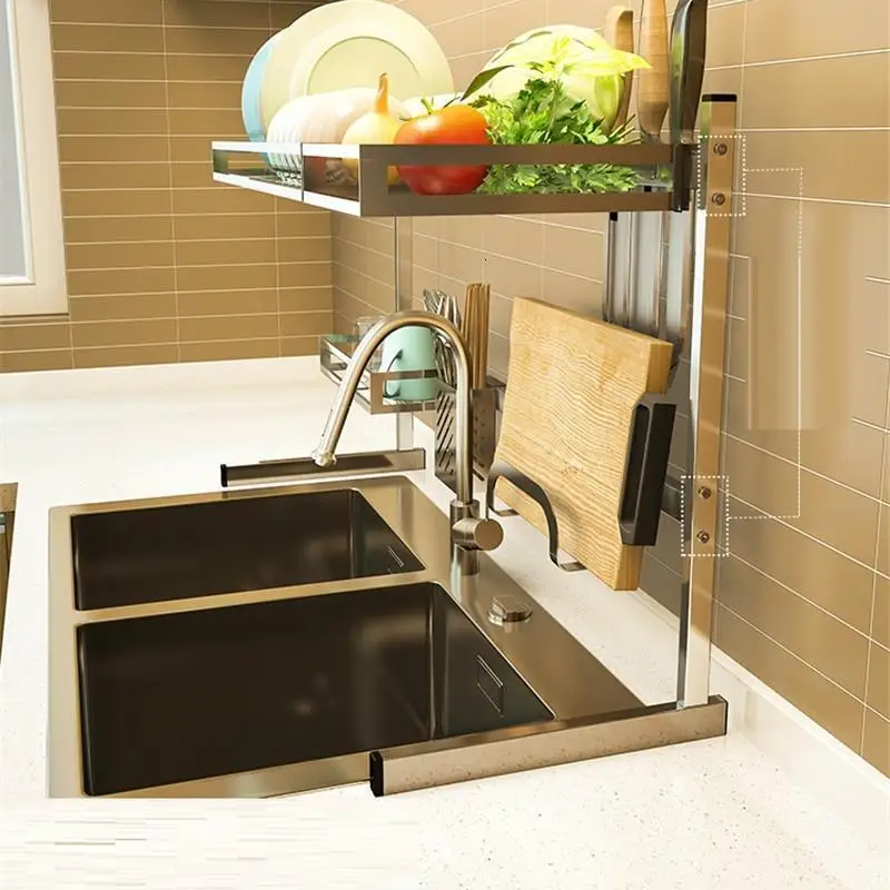Almacenaje Rangement Cuisine Sink Pantry Refrigerator Organizer Stainless Steel Cozinha Organizador Cocina Mutfak Kitchen Rack | Дом и сад