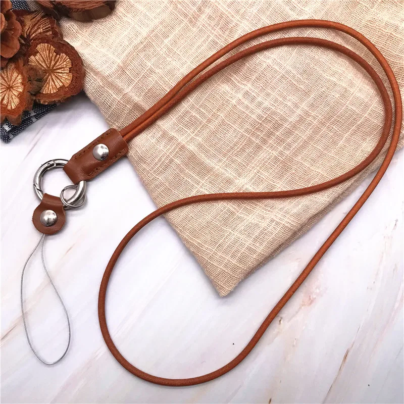 Высококачественный съемный кожаный шнурок на шею мобильный телефон USB держатель