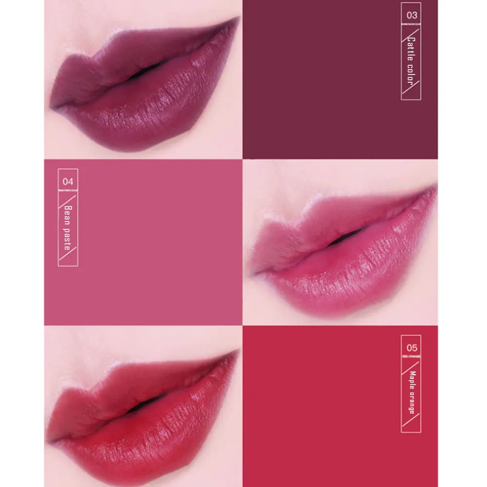 5PCS/Set Mini Capsule Matte Lipstick Set Velvet Waterproof Creamy Lip Tint Cosmetic Makeup Lasting |
