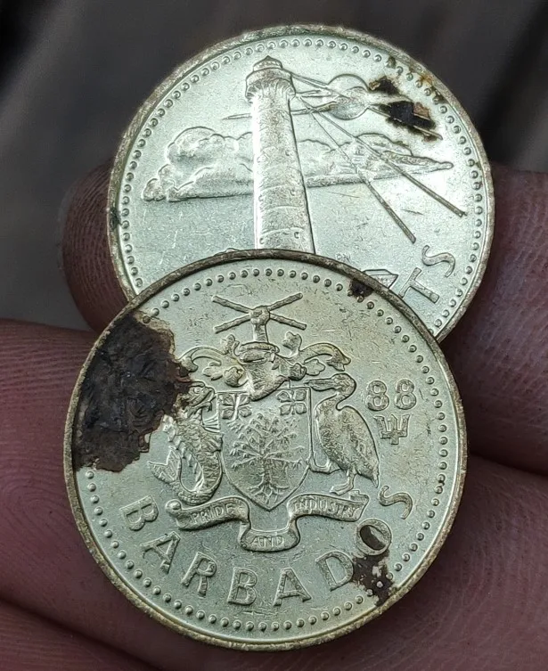 21 мм Барбадос 100% оригинальная коллекция оригинальной сокровенной монеты | Дом и