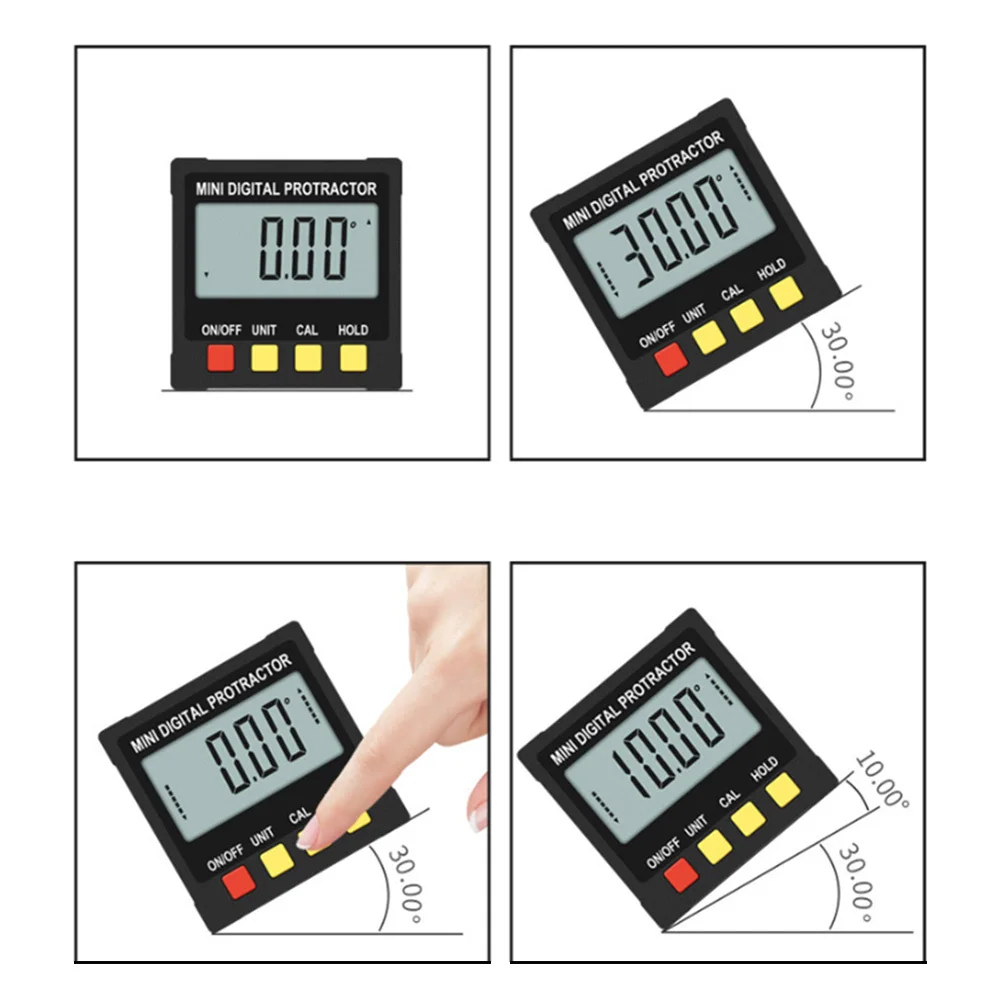 Цифровой мини транспортир электронный угломер инклинометр линейка для наклона