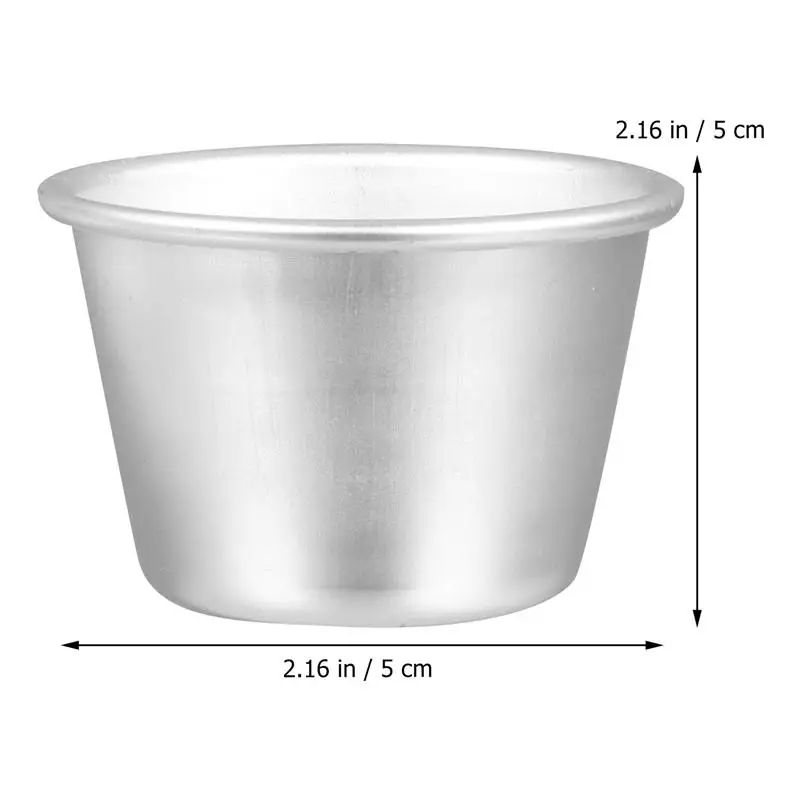 

5pcs Aluminum Alloy Pudding Mold Chocolate Jelly Tart Cupcake Mould Baking Cups Kitchen Pastry Tools