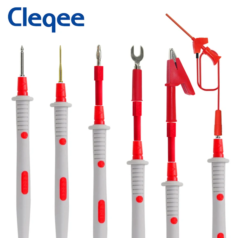 Cleqee P1503E датчики для мультиметра набор тестовых проводов с пинцетом до 4 мм вилки