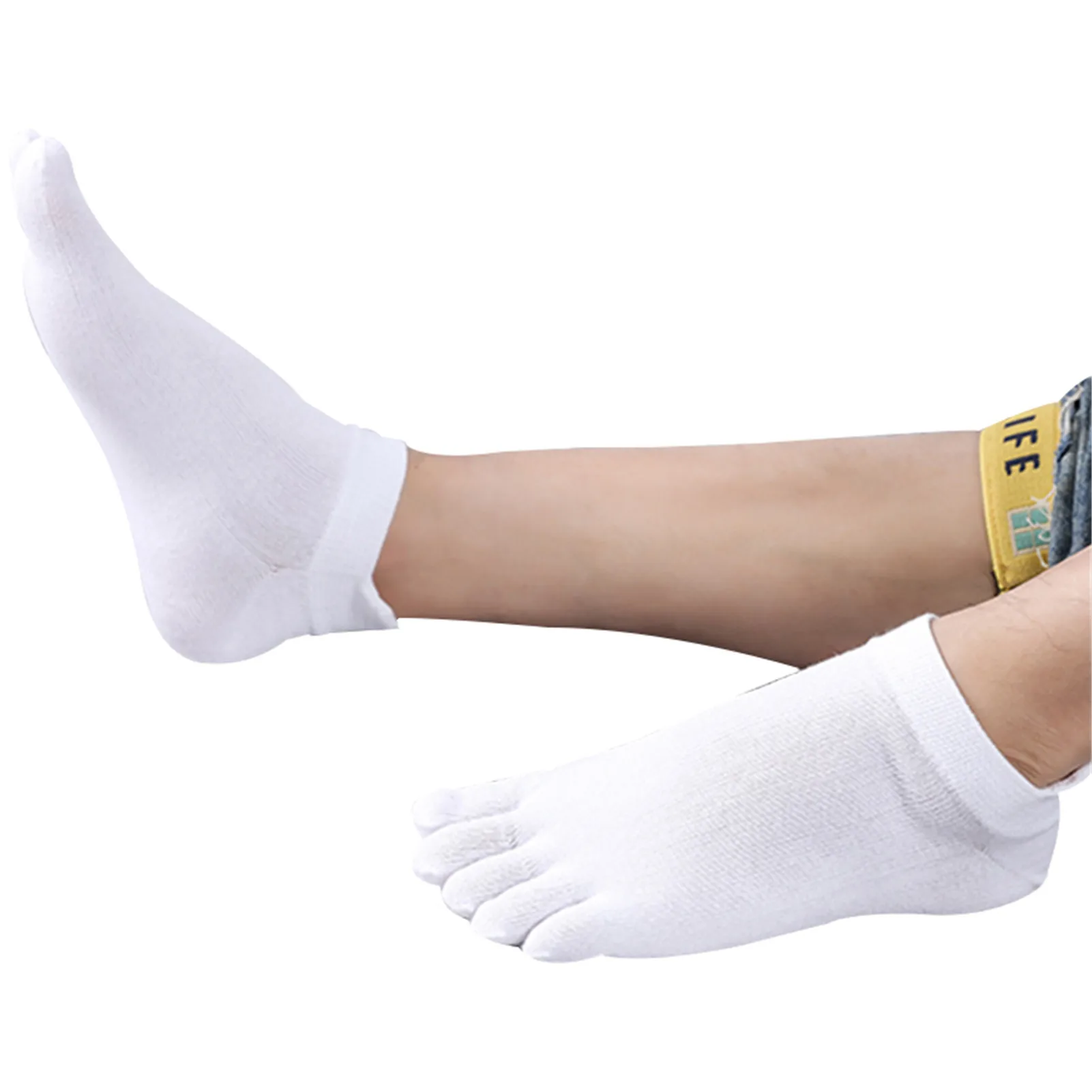 

Orthopedic Compression Socks Men's Toe Socks Ultra Low Cut Liner with Gel Tab Breathable LXH