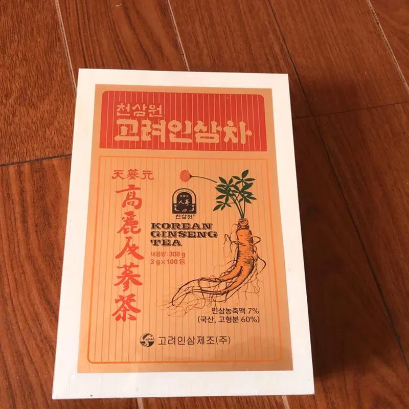 Корейская пищевая добавка для фестиваля чая ginsing 1 коробка из 300 граммов 3 г * 100