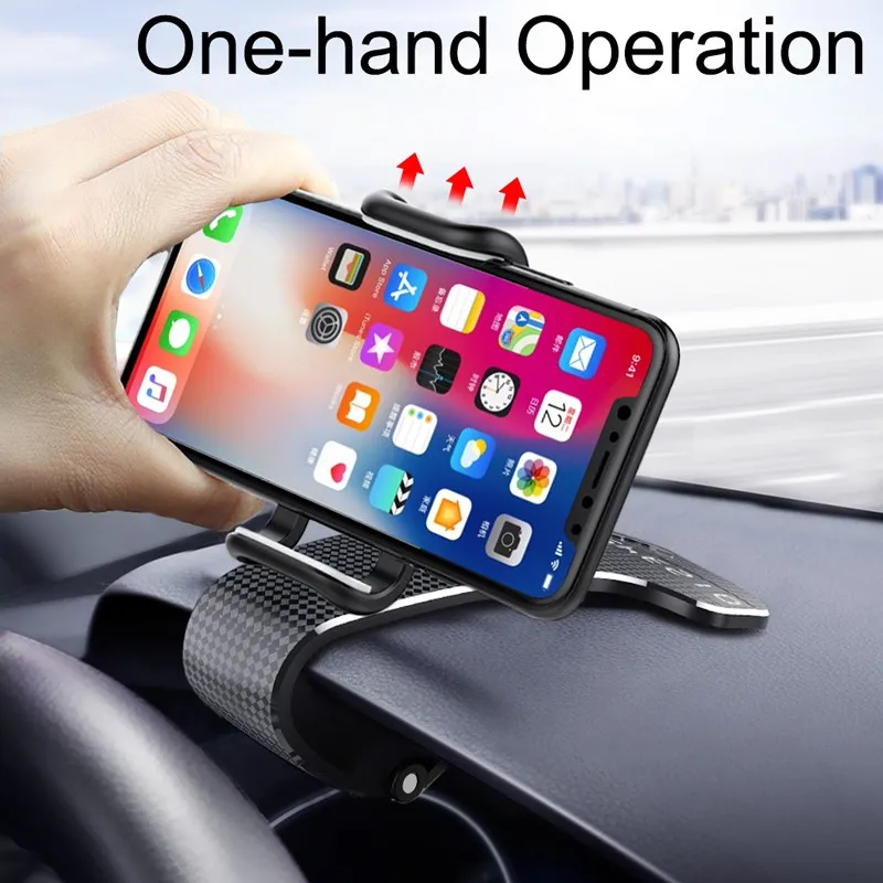 Universal Car Phone Holder Dashboard Clip HUD Anti-Slip GPS Cell Phone Mount Stand for iPhone Samsung Galaxy Xiaomi Smartphones