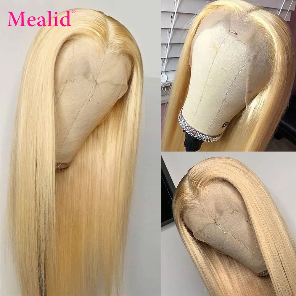 

613 Honey Blonde Lace Front Wig 13x1 13x4 Transparent HD Lace Wig 613 Lace Frontal Wig Straight Human Hair Wigs For Women 30Inch
