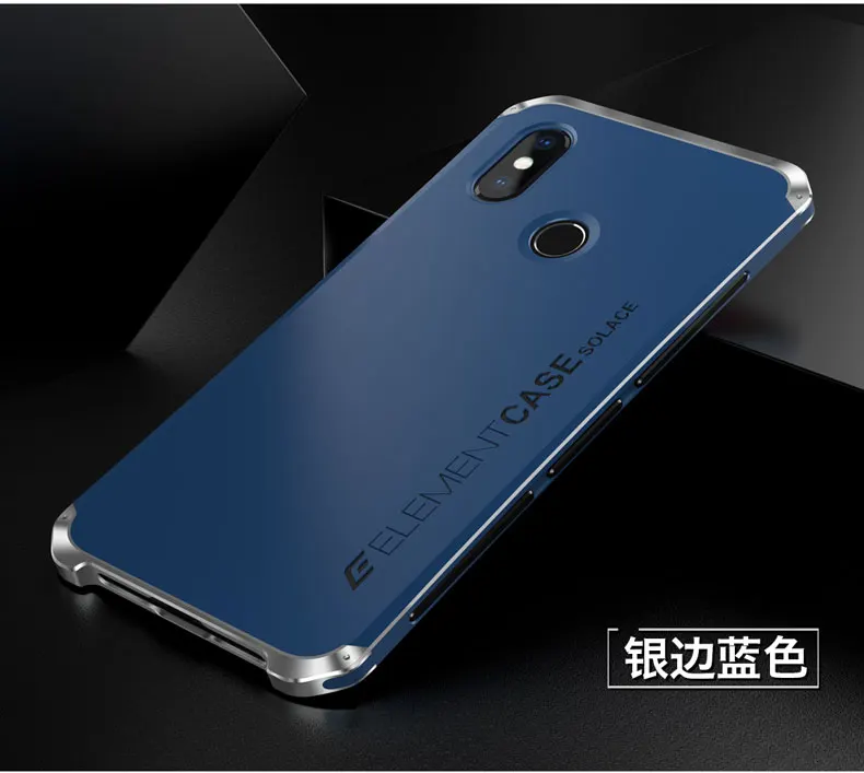 Глобальный противоударный защитный чехол для Xiaomi Redmi Note8 Pro чехол Роскошный металлический каркас жесткий \ Матовый ТПУ чехол для Redmi Note 7 6 Pro mi9 Coque - Цвет: blue silver
