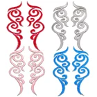 Нашивки-аппликации с 3d-цветами, 17 х6 см, 1 пара