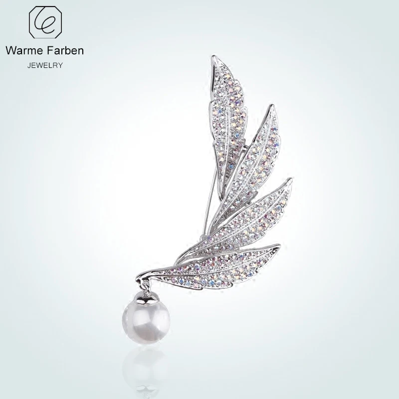 Женская Брошь со стразами Warme Farben брошь с перламутровым покрытием для костюма