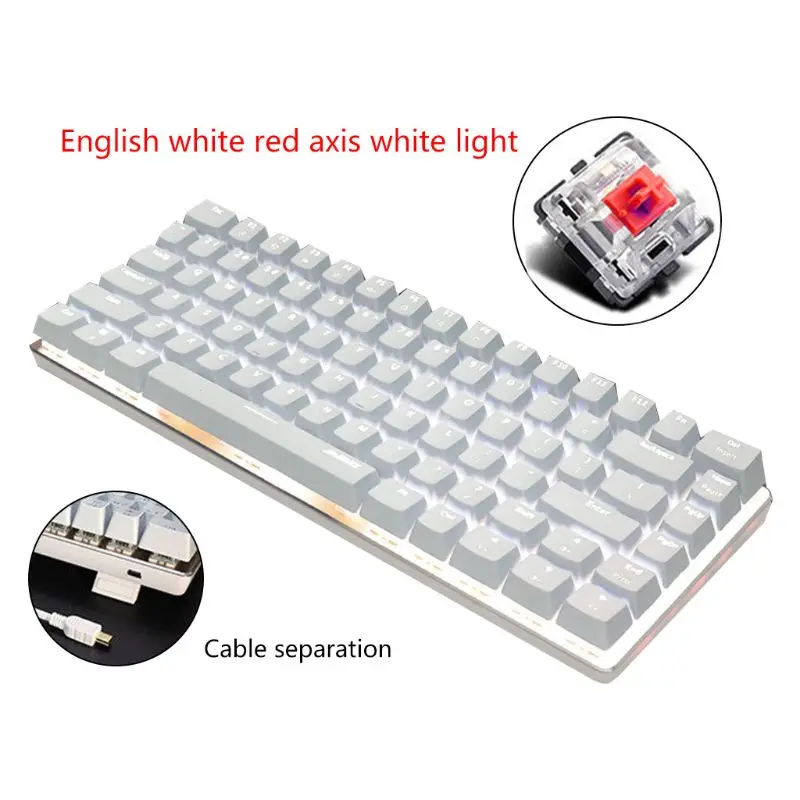 

2021 New Ajazz AK33 82 Keys Mechanical Keyboard Russian/English Layout Gaming Keyboard