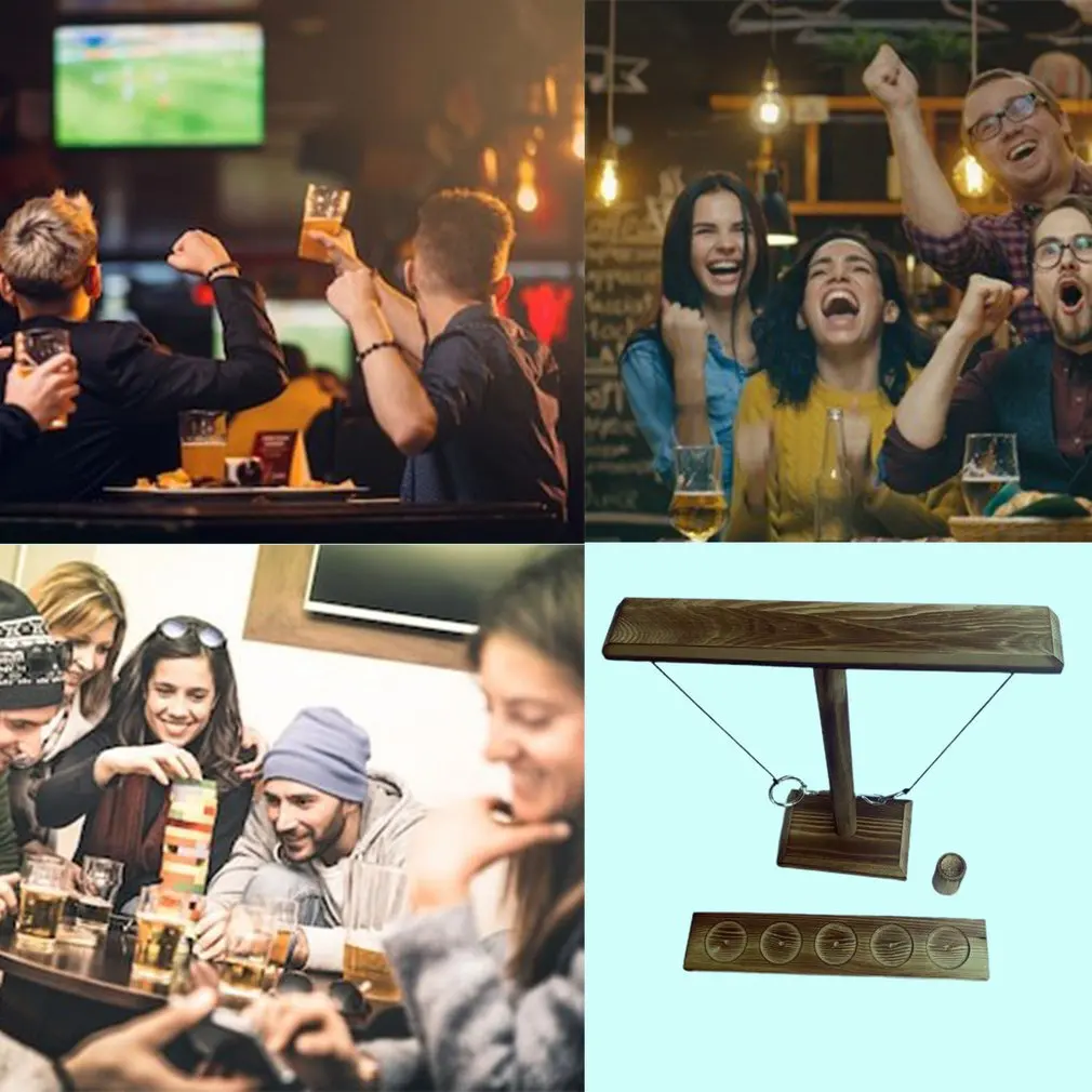 

Drinking Game Toy Wooden Ring Toss Game Toss Hook Board games montessori toy games kids toys for children adult Party Game