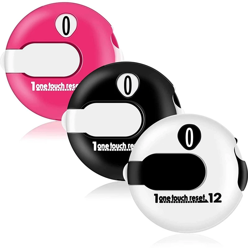 

3 PCS Mini Golf Stroke Counter Scoring Keeper Up to 12 Shots Score for Outdoor Sports Golf Attachment Accessories, 30 mm