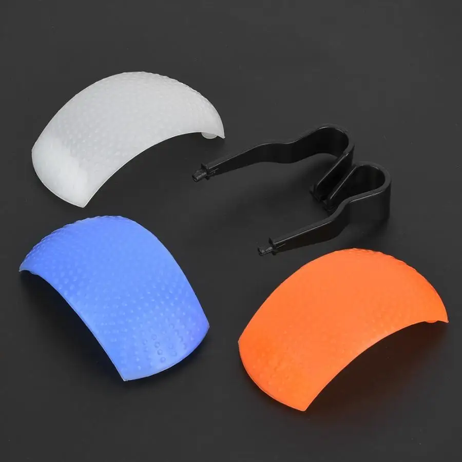 Синий/белый/оранжевый пластиковый софтбокс для камеры Speedlite рассеиватель