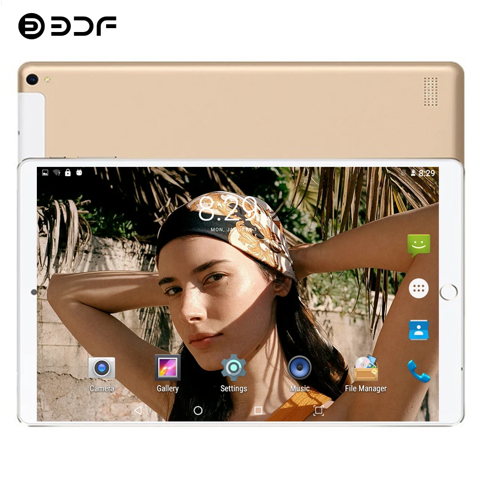 BDF 10 1 дюймовые Планшеты Android 9 0 Восьмиядерный 4G телефонные звонки LTE 2.5D Закаленное