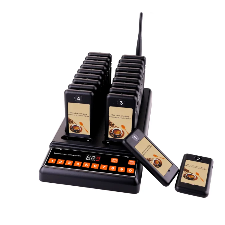

Daytech 1KM Long RangeWireless Guest Paging Calling System 20 Pieces Queue Paging Coaster Pager for fasfood restaurant cafe
