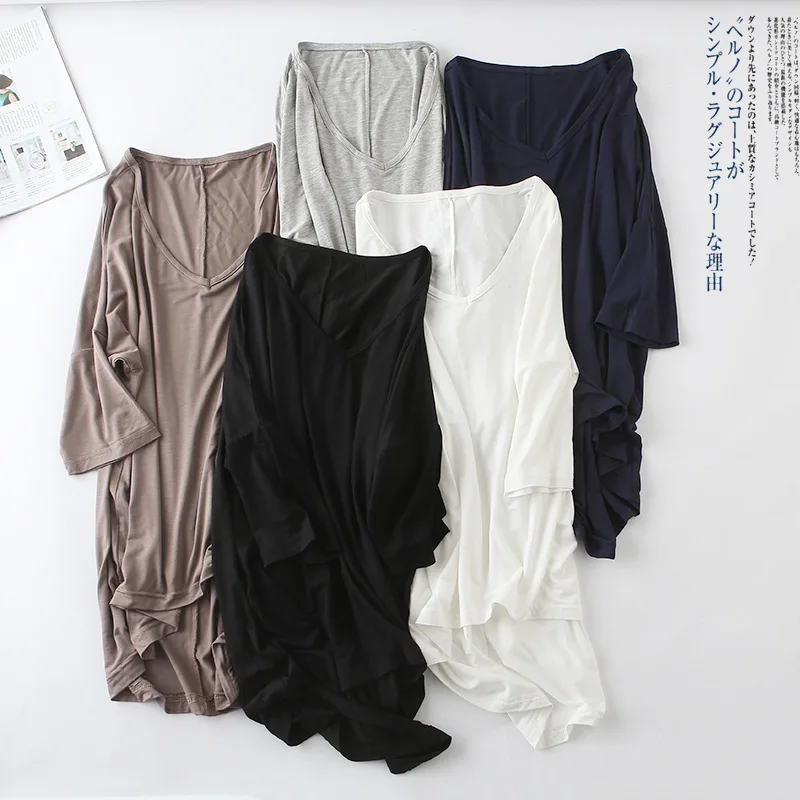 Летняя футболка с рукавами летучая мышь для девочек Женская Повседневная модная