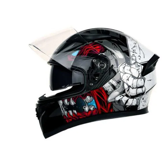 Мотоциклетный шлем моющаяся подкладка с двойным козырьком на все лицо|Шлемы| |