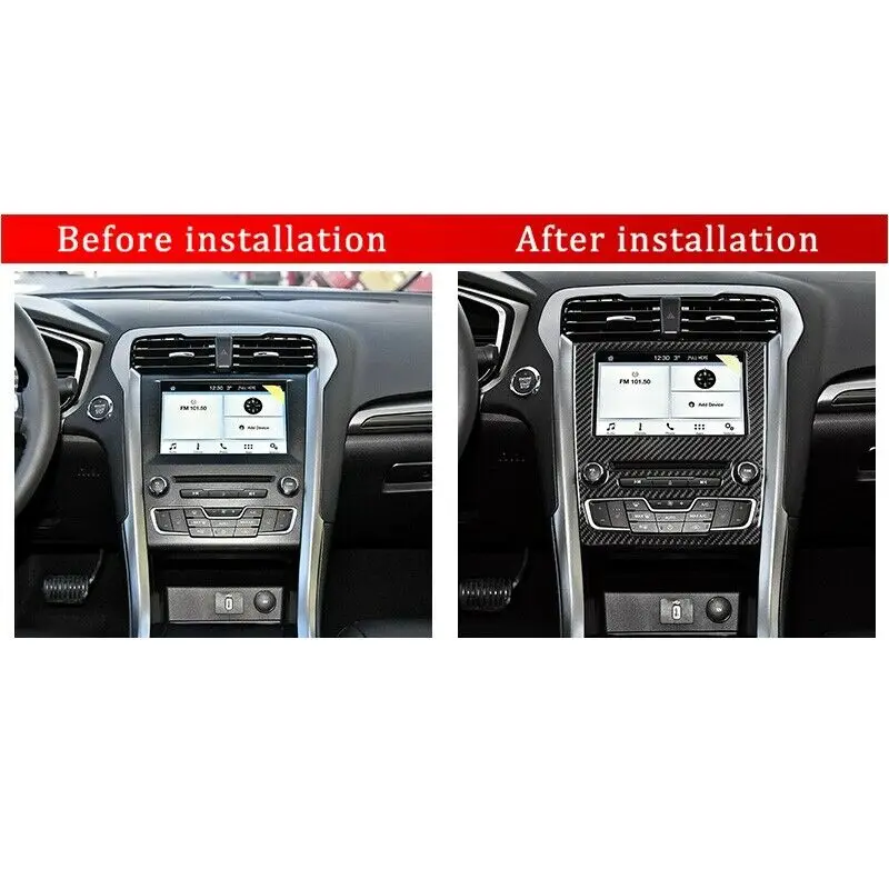 Углеродное волокно стиль GPS навигация панель Накладка для Ford Fusion Mondeo 2013 2014 2015 2016