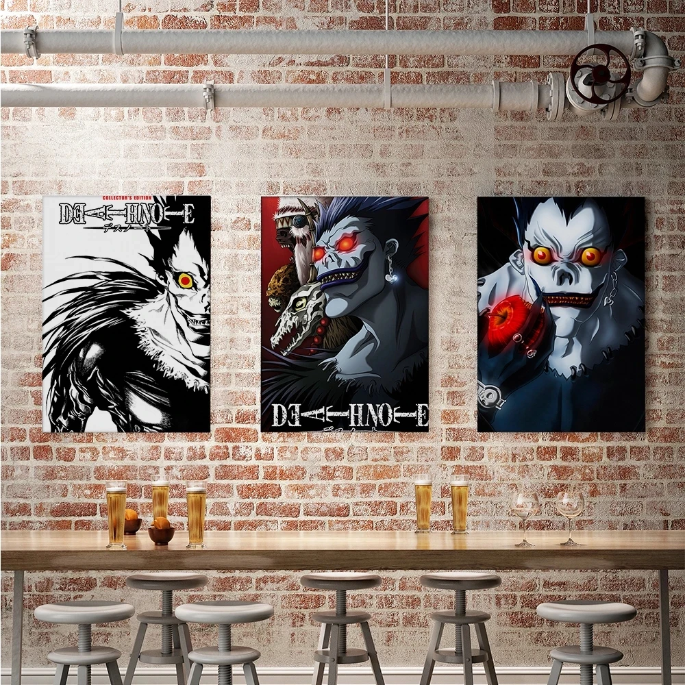 

Classic Japanese Hot Anime Role Death Note Poster Wall Art Canvas Movie Painting Prints Home Room Bar Decor Wall Stickers Gift