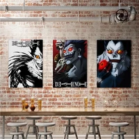 classic japanese hot anime role death note poster wall art canvas movie painting prints home room bar decor wall stickers gift